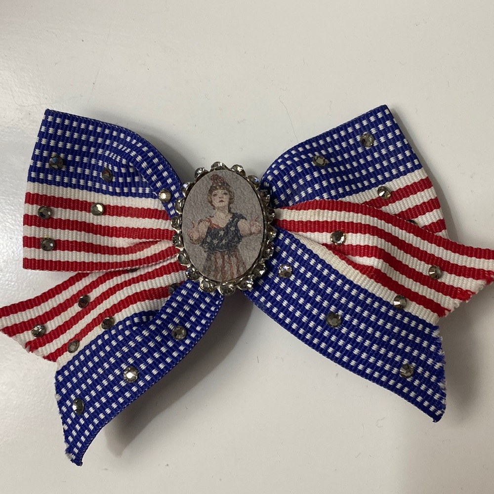 Tarina Tarantino Lady Liberty Hairbow red white blue Patriotic